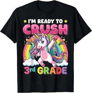 I'm Ready to Crush 3rd Grade Unicorn Back to School Girls T-Shirt