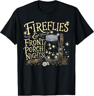 Fireflies and Front Porch Nights Vintage Floral T-Shirt