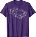Vintage Gaming Diagram - Portable Video Game Console Chart T-Shirt
