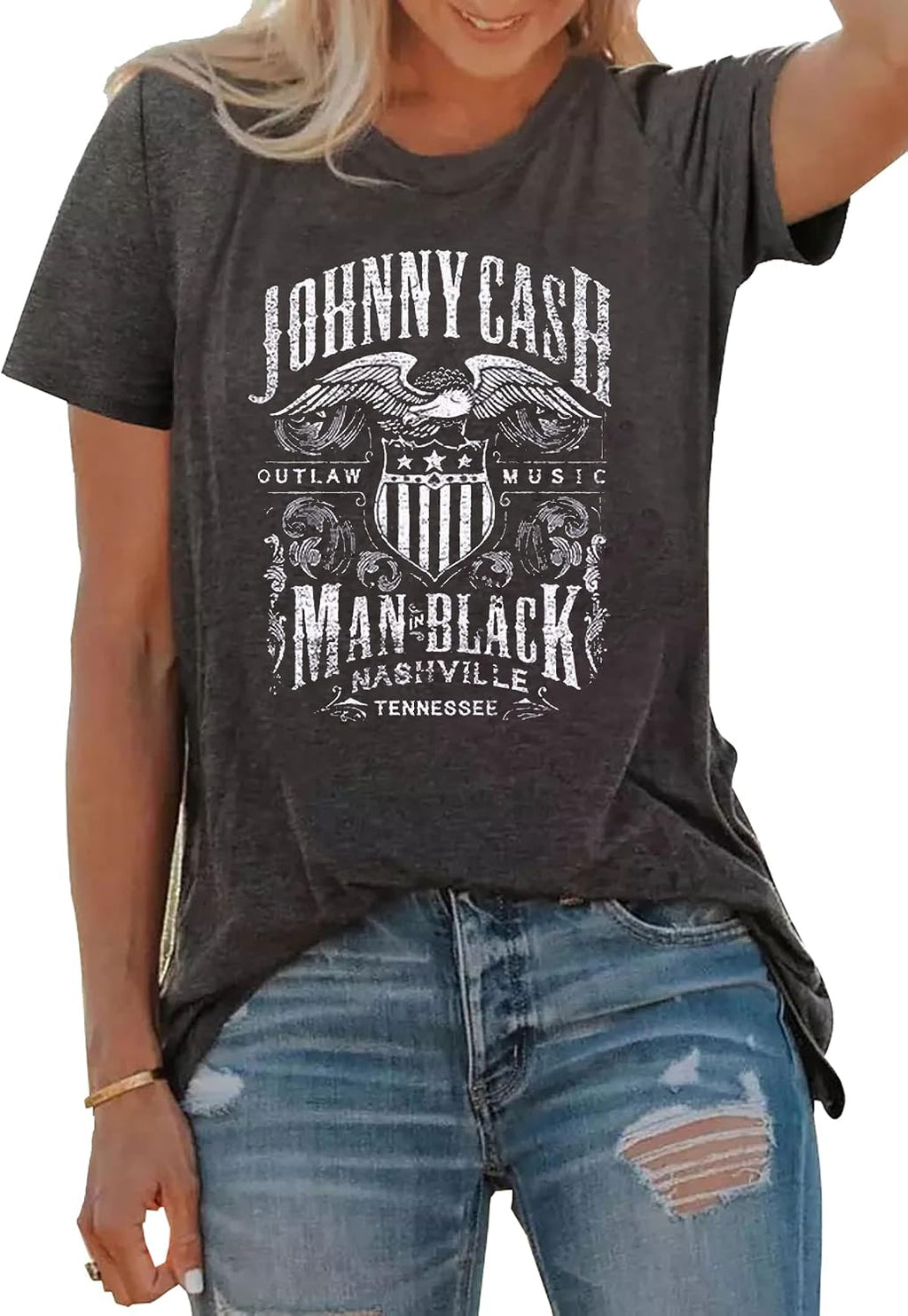 Country Music Tshirt for Women Vintage Nashville Tennessee Graphic Shirts Music Lovers Summer Vacation Top Shirt Tee