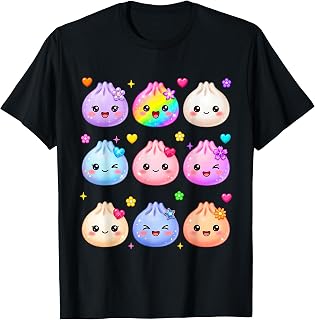 Cute Dumpling Kawaii Pastel Rainbow Anime Birthday Girl Kids T-Shirt