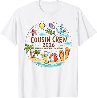 Cousin Crew 2026 Summer Beach Vacation Trips Family Matching T-Shirt