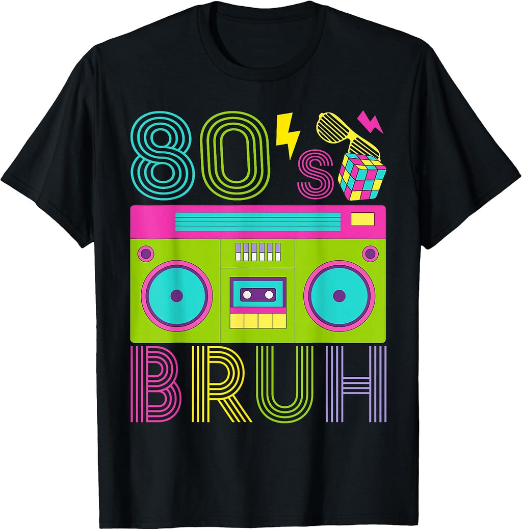 Funny 80s BRUH Outfit For Kids Boys