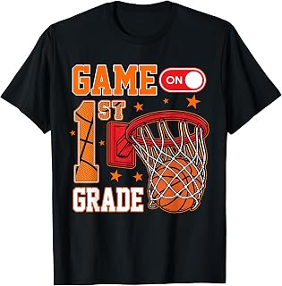 1st Grade Basketball Back to School First Grade Boys Kids T-Shirt
