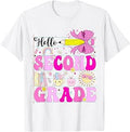 Hello Second Grade Pencil Bow Back to School 2nd Grade Girl T-Shirt