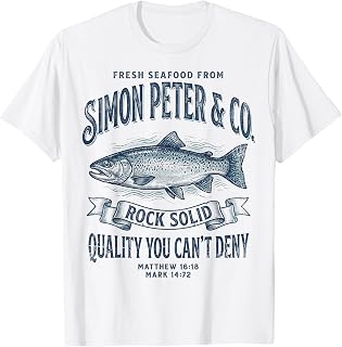 Simon Peter Seafood Funny Christian Fishing T-Shirt