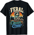 Feral Cousin Crew Raccoon Family Reunion Kids T-Shirt