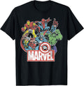 Avengers Team Retro Comic Vintage Graphic T-Shirt Small