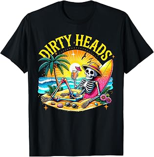 Dirty Heads Skeleton Beach Summer Vacation T-Shirt