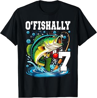 O'fishally 7 Years Old Fishing 7th Birthday Boys Kids T-Shirt