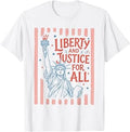 Retro Funny 4th of July with Liberty and Justice for All T-Shirt
