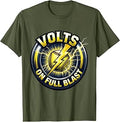 Volts Softball On Full Blast Graphic Design T-Shirt