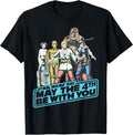 May The Fourth Group Shot Retro Poster T-Shirt