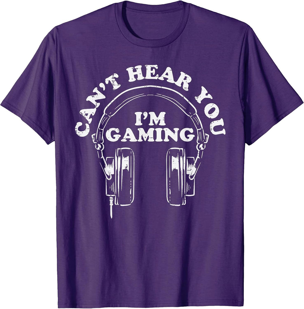 Cant Hear You Im Gaming Funny Video Game Gamer Boys Men T-Shirt