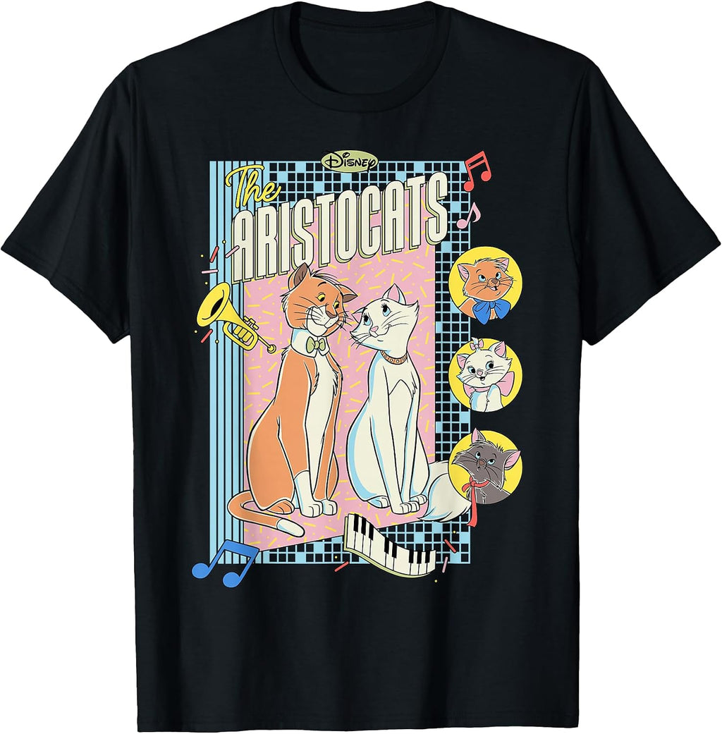 The Aristocats Duchess and Thomas Retro Jazz T-Shirt