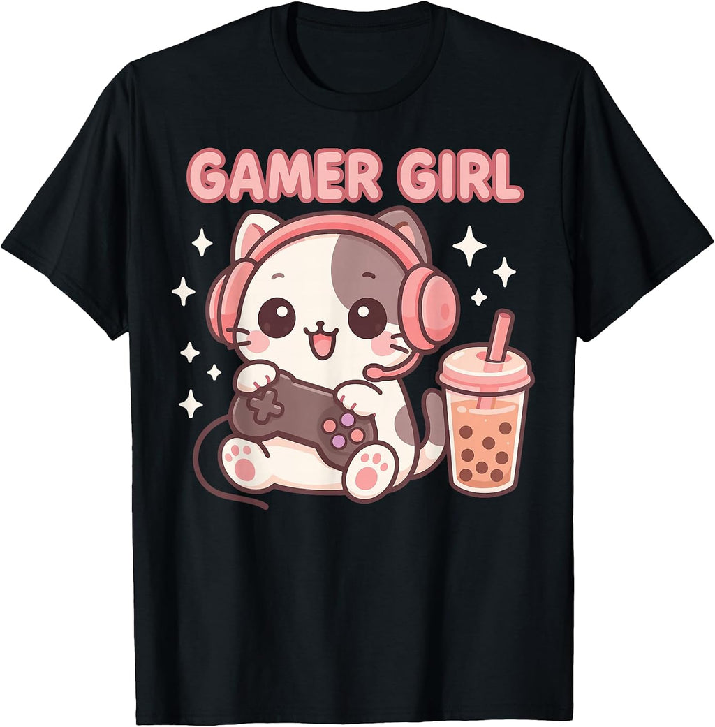 Cat Female Gamer Gaming Video Games Kawaii