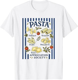 Pasta Appreciation Society Funny Foodie Italian Food Lover T-Shirt