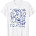 Italian Summer Clean Girl Sardines Fisherman Aesthetic T-Shirt