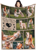 Artsadd Custom Dog Memorial Blanket - Personalized Pet Photo Blanket in Memory of Dog - Loss of Pet Remembrance Sympathy Gift for Pet Lovers Owners