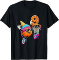 9Th Birthday Basketball Drip Ice Cream 9 Years Old Boys Kids T-Shirt