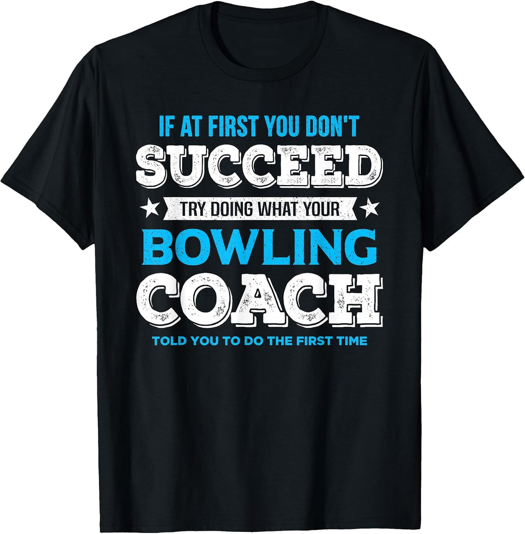 Men's Adult Black Modern Letter Print T-Shirt - Small - Short Sleeve - Classic Fit - Bowling Motivation