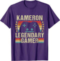 Kameron Gamer Retro Gaming Vintage Game Personalized 70s T-Shirt