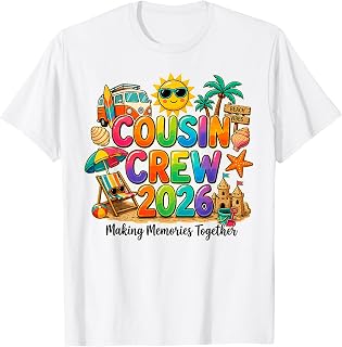 Cousin Crew Squad 2026 Summer Vacation Beach Family Boy Girl T-Shirt