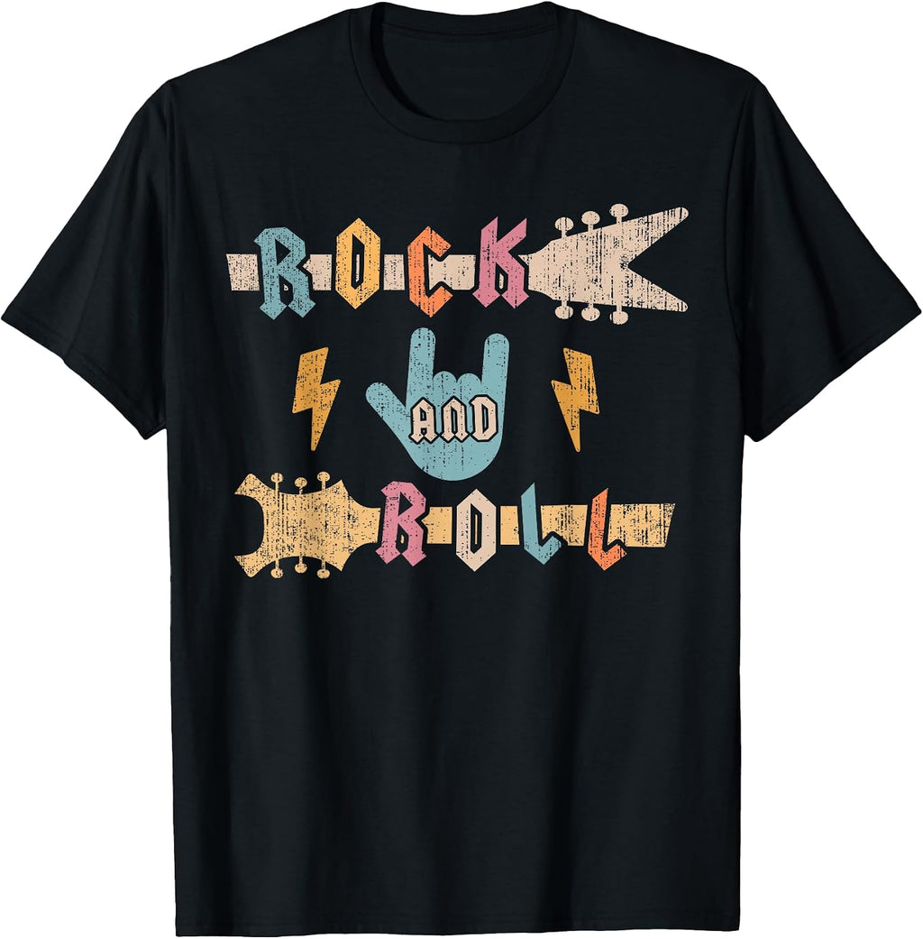 Kids Rock and Roll Vintage Design Concert Band, Rock Music T-Shirt