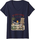 Women's My Give A Damn is Broken Life's Too Short to Pretend V-Neck T-Shirt