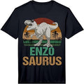 Enzo Saurus Dinosaur T Rex First Name Personalized Performance T-Shirt