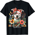 American Pitbull Terrier Mom Dog Lover Mother's Day Floral T-Shirt