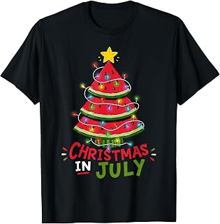 Christmas in July Watermelon Xmas Tree Summer Men Women Kids T-Shirt