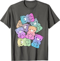 Rainbow Gummy Bear Design Kawaii Aesthetic Teens T-Shirt Small
