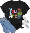 Teacher Shirts Be Kind Tshirt Women First Day of School Shirt Back to School Tees Motivation Crewneck Tee Tops