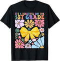 Groovy Teacher 1st Grade Back to School First Grade Kids T-Shirt