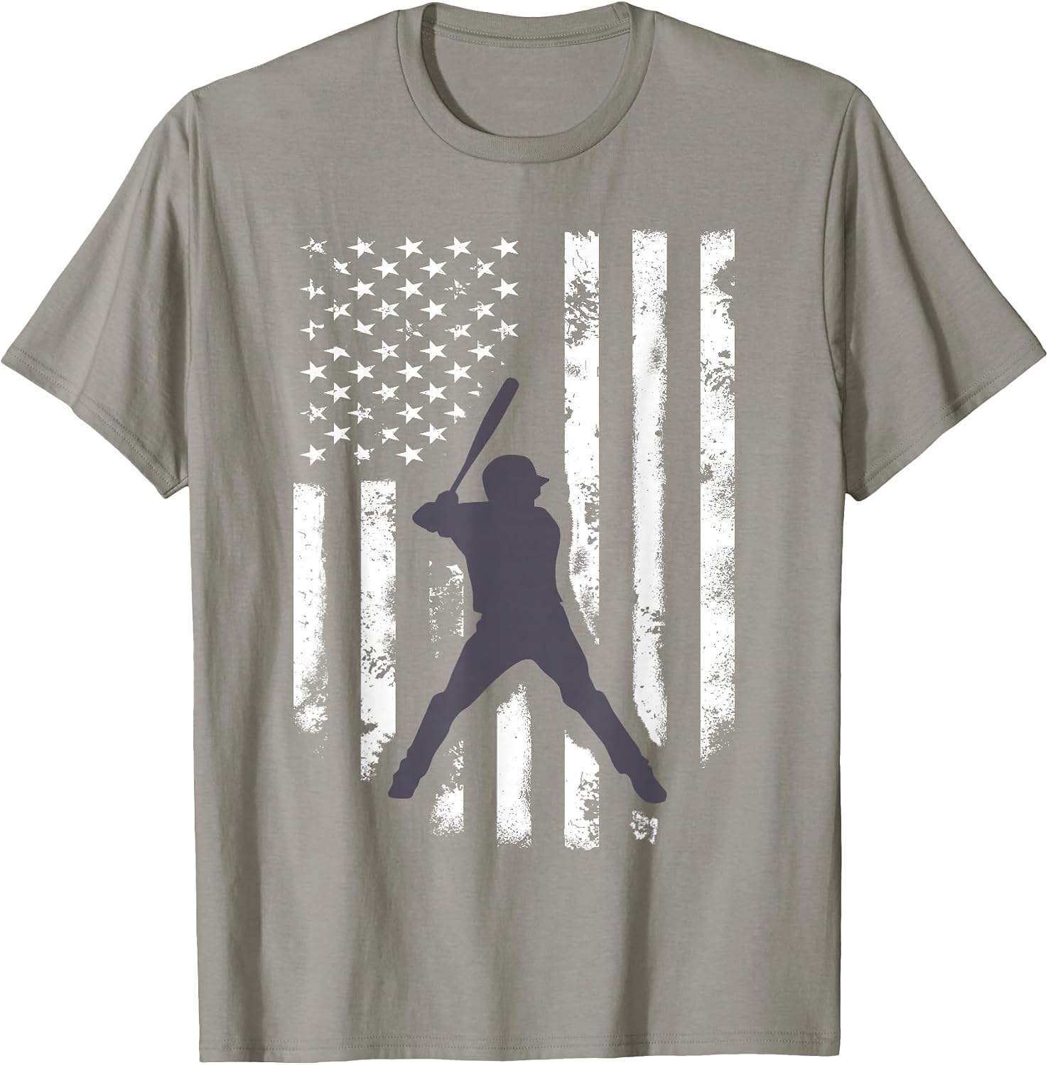 Distressed American Flag Cool Men Women Boy Girl Baseball T-Shirt