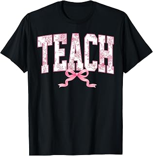 Floral Teacher Women Girls Coquette Teaching Teacher Life T-Shirt