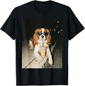 Cavalier King Charles Spaniel Drinking Iced Coffee Dog Lover T-Shirt