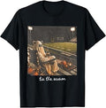 Tis The Season Football Fall Halloween Raccoon Ghost Autumn T-Shirt