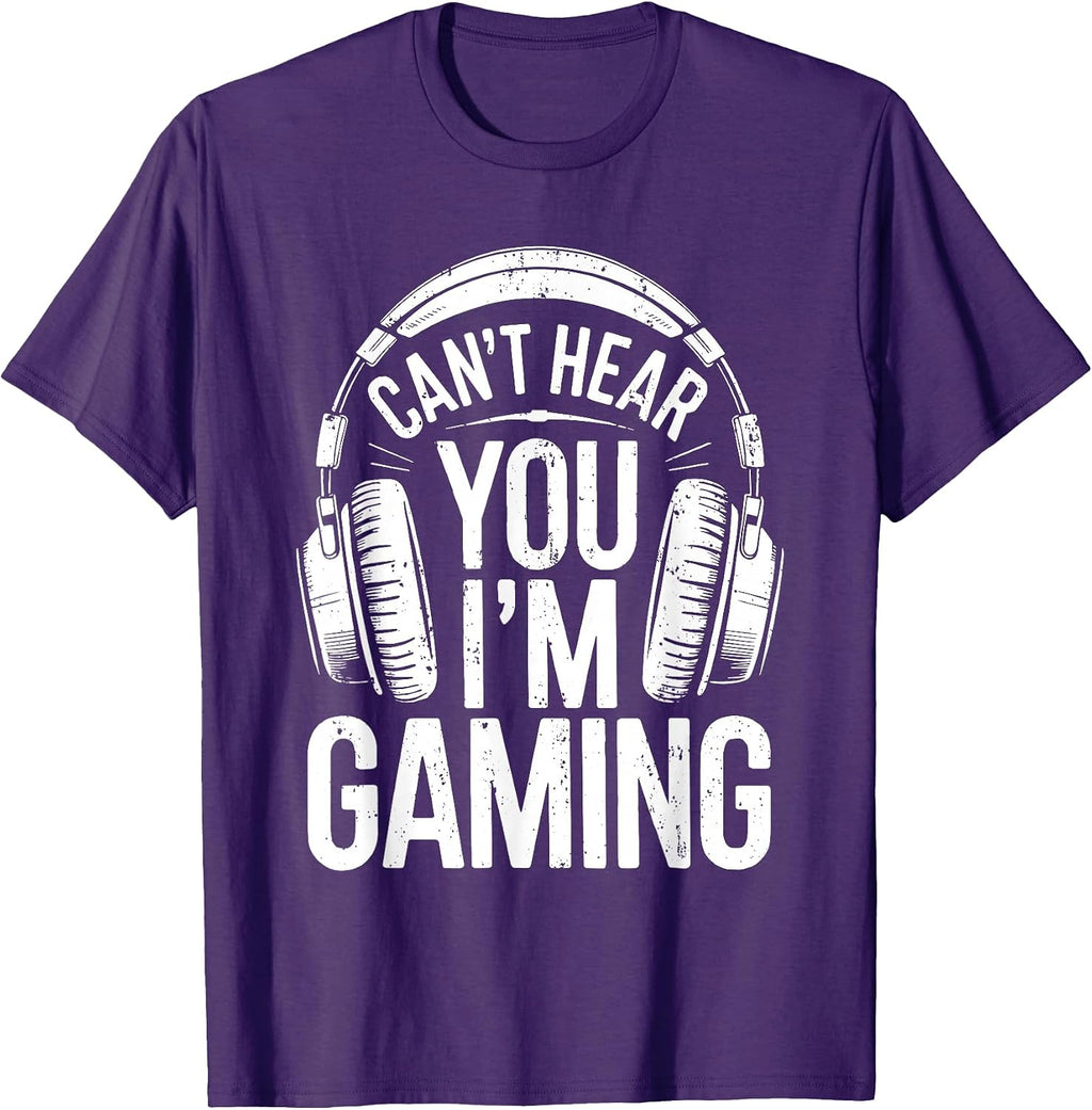 Can't Hear You I'm Gaming Shirt Men Women Kids Video Gamer T-Shirt