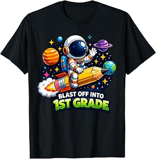 1st Grade Blast Off Into 1st Grade Boys Gamer Back to School T-Shirt