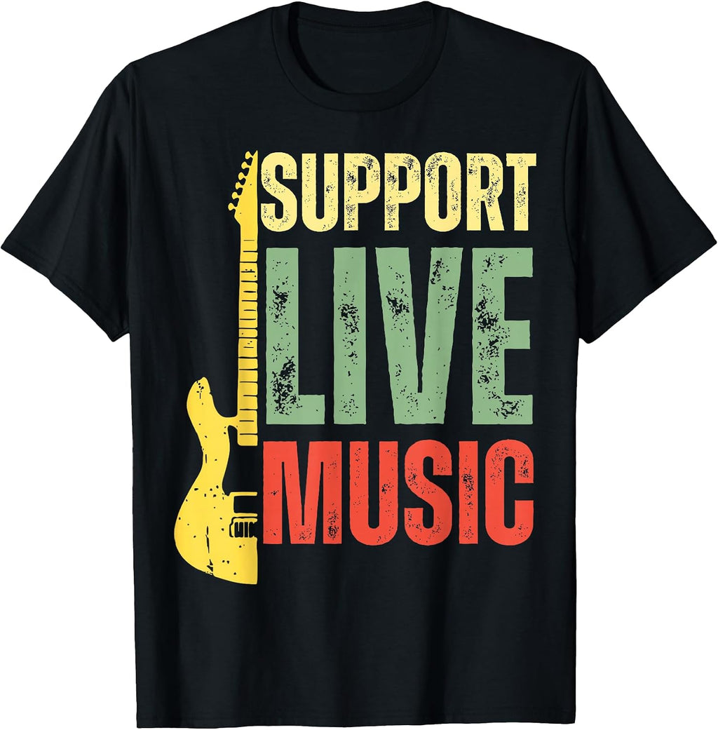 Support Live Music Lovers Music Concert Festival Local Bands T-Shirt