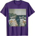 Funny Cat Drinking Beer Buddy Cat Lovers for Men Women T-Shirt