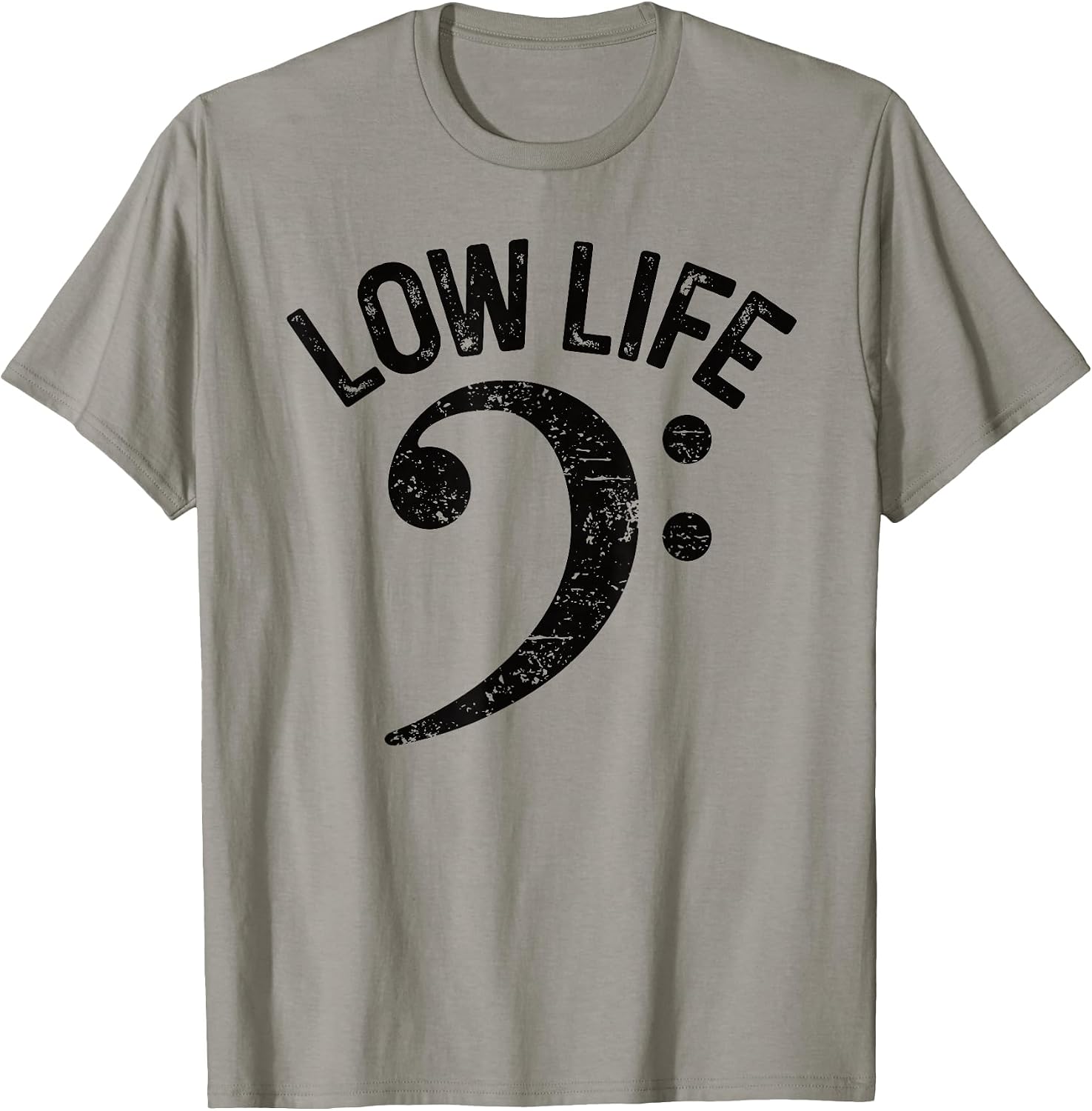 Bass Clef Low Life Music Marching Band Low Brass Bass Note T-Shirt