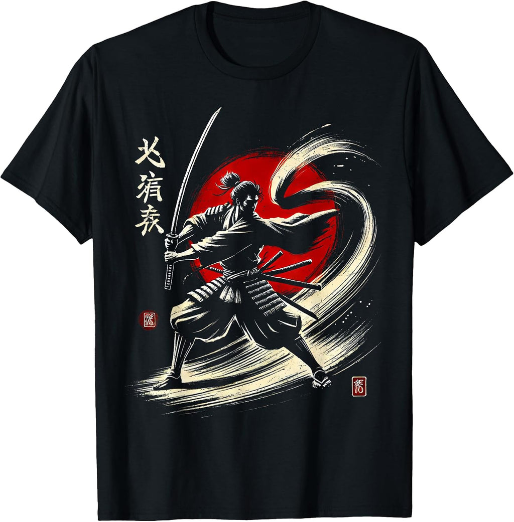 Japanese Warrior Samurai Ninja Japan Men Women Kids T-Shirt