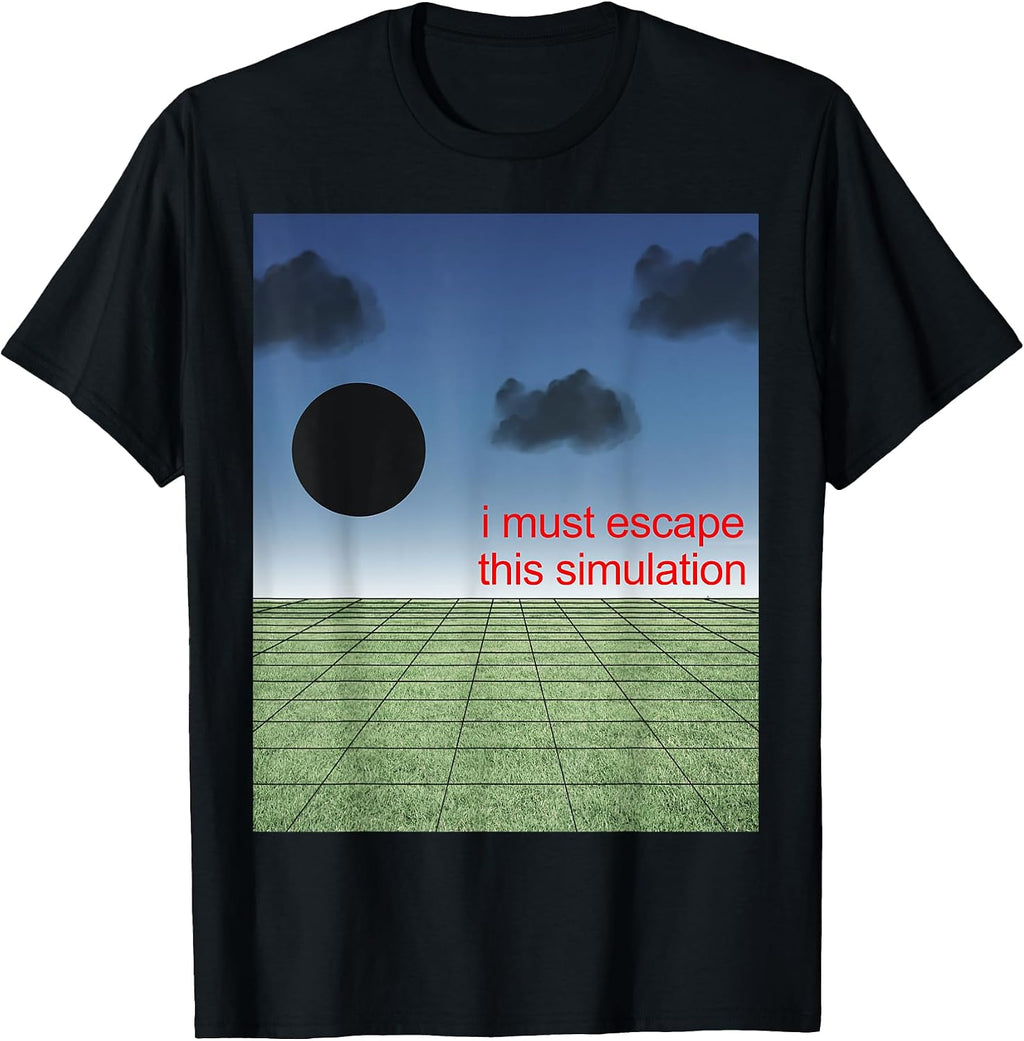 Weirdcore Aesthetic Simulation Gamer Nostalgiacore Oddcore T-Shirt