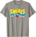 Logo with Smurfs Cast Retro Cartoon T-Shirt
