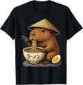 Capybara Eating Japanese Ramen Kawaii Anime tee Funny Kids T-Shirt