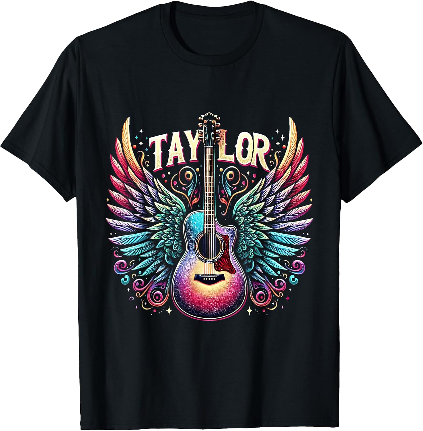 Girl Retro Taylor First Name Personalized Groovy 80's T-Shirt