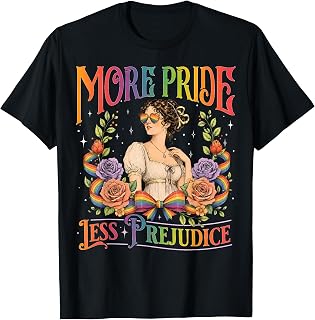 More Pride Less Prejudice Rainbow Vintage Pride Aesthetic T-Shirt